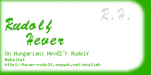 rudolf hever business card